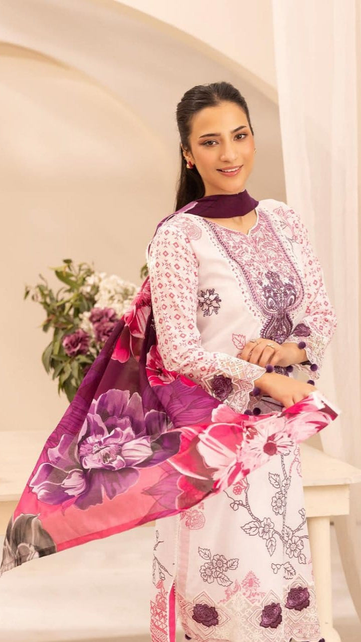 Embroidered Lawn 3-Piece unstitched