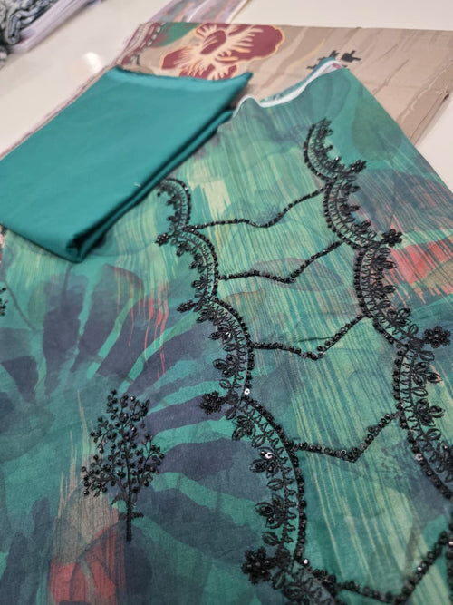 CUT DANA Embroidery (JADE)  Lawn 3-PC