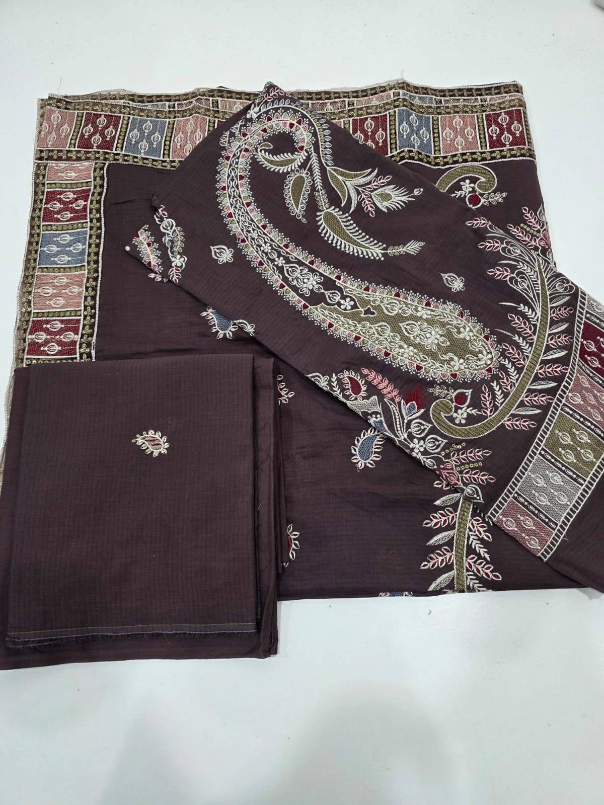 Embroidered lawn 3-Piece unstitched