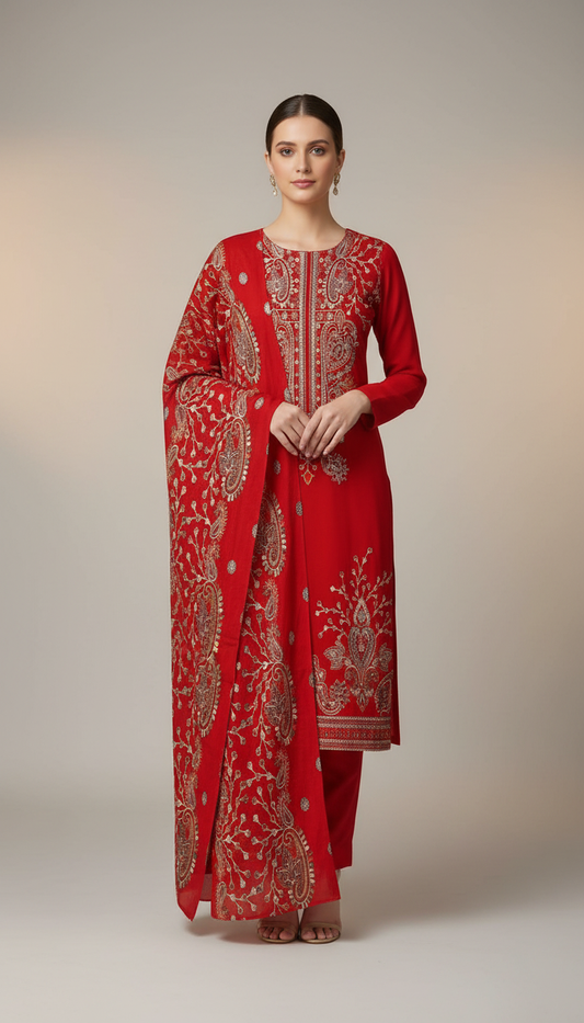 Embroidered lawn 3-piece unstitched