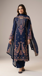 Embroidered Lawn 3-pcs unstitched