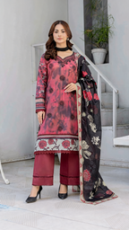 Print Embroidery Lawn 3-Piece unstitched