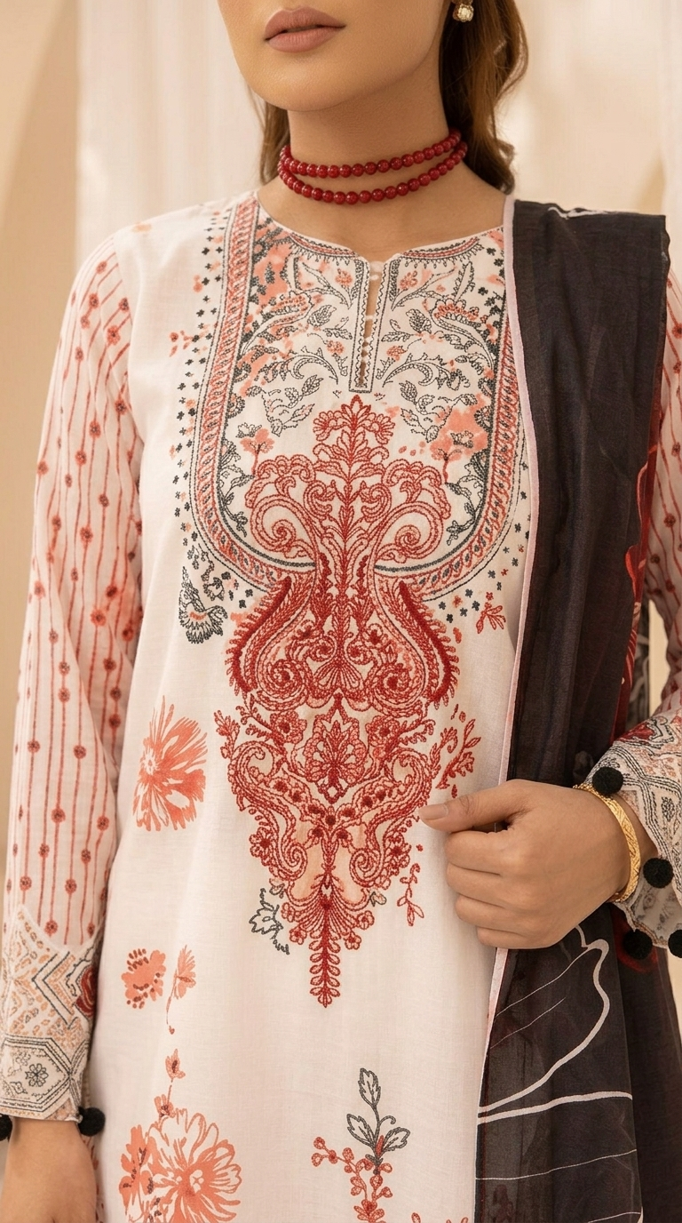 Embroidered Lawn 3-Piece unstitched