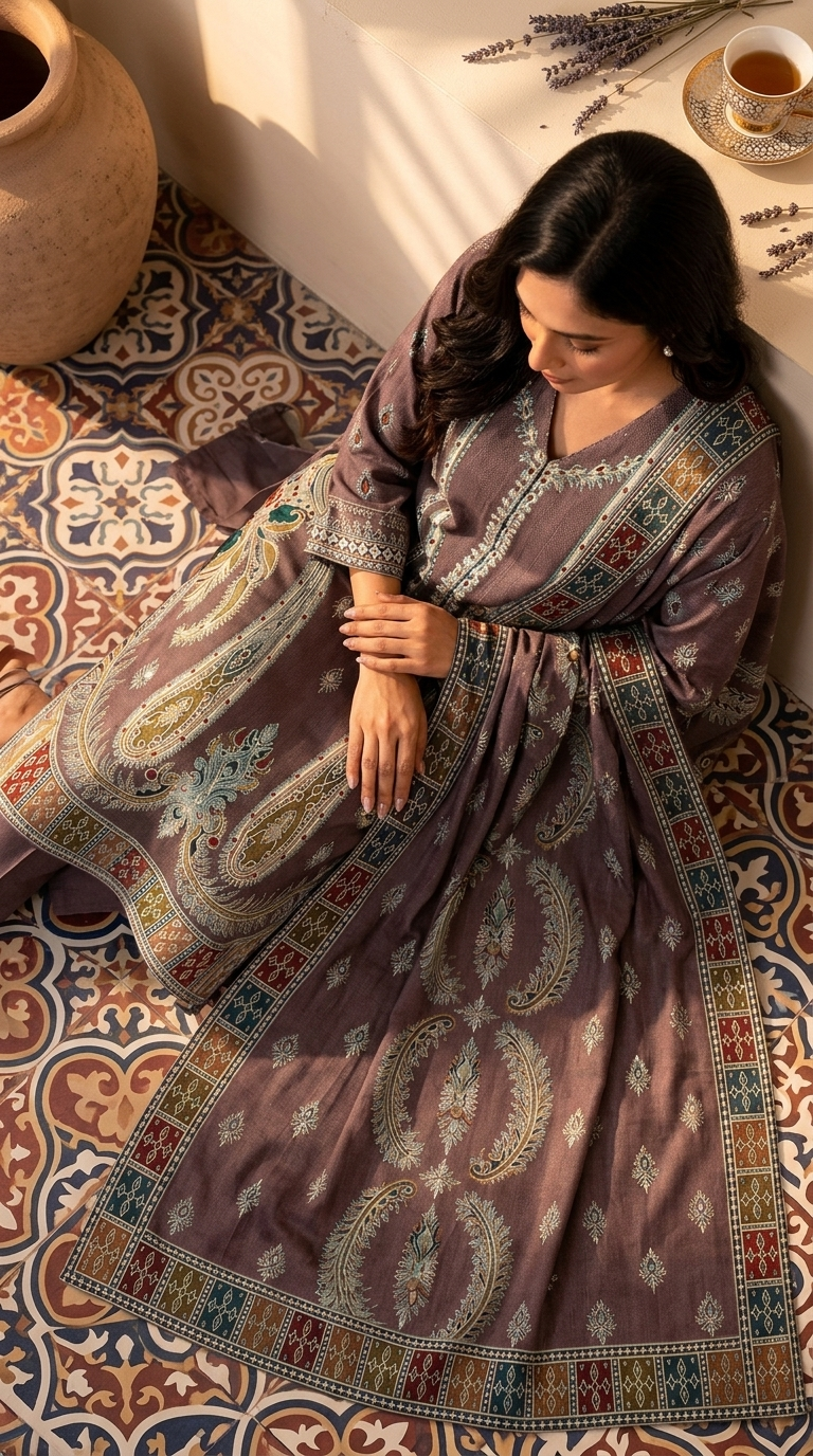 Embroidered lawn 3-Piece unstitched