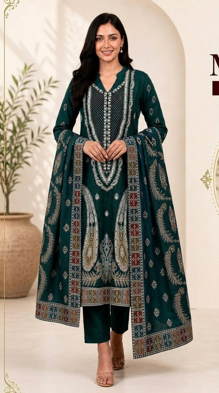 Embroidered Lawn 3-Piece unstitched