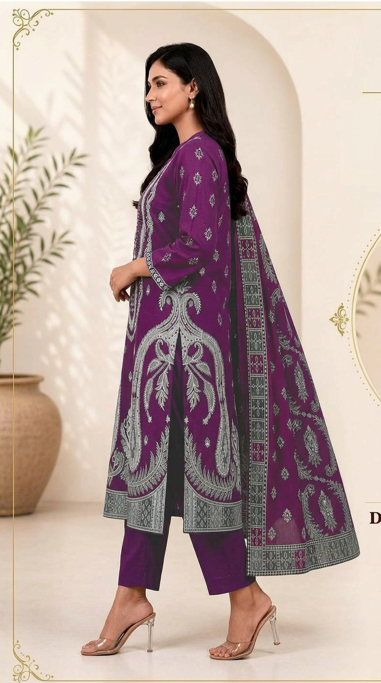 Embroidered Lawn 3-Piece unstitched