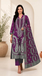 Embroidered Lawn 3-Piece unstitched