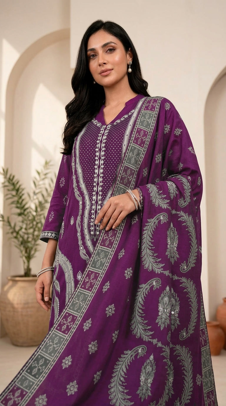 Embroidered Lawn 3-Piece unstitched