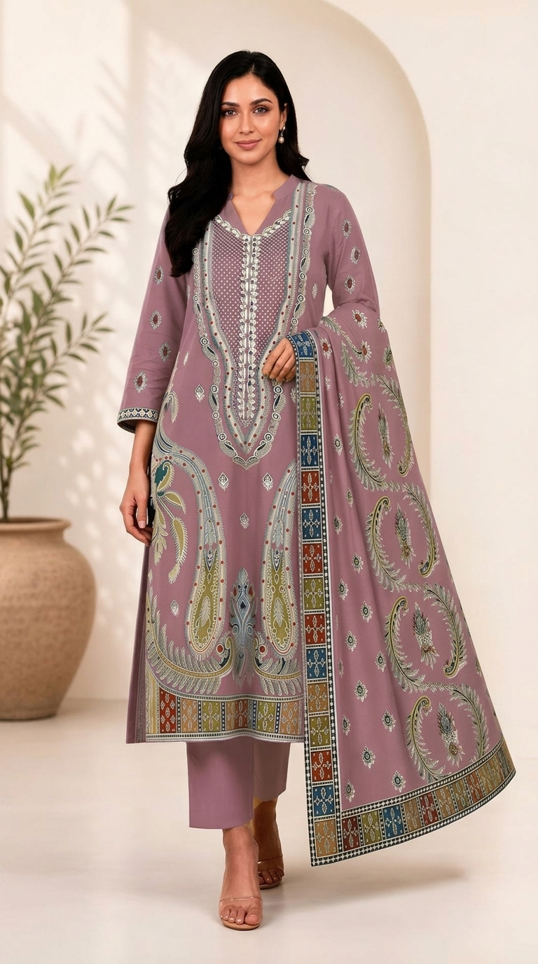 Embroidered Lawn 3-Piece unstitched