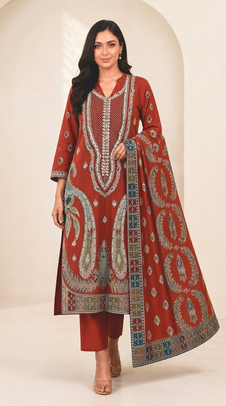 Embroidered Lawn 3-Piece unstitched