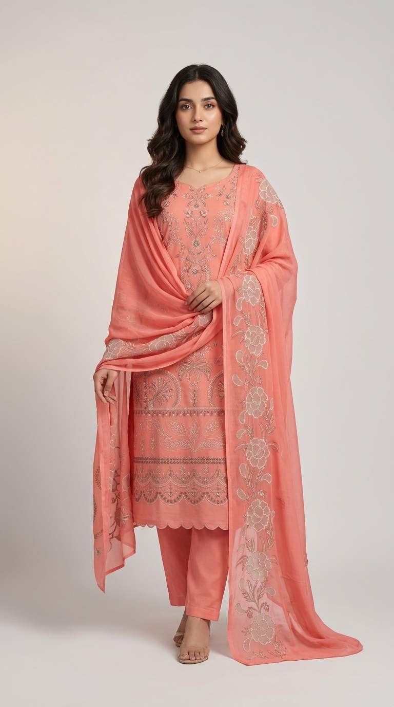 Embroidered Lawn 3-pcs unstitched