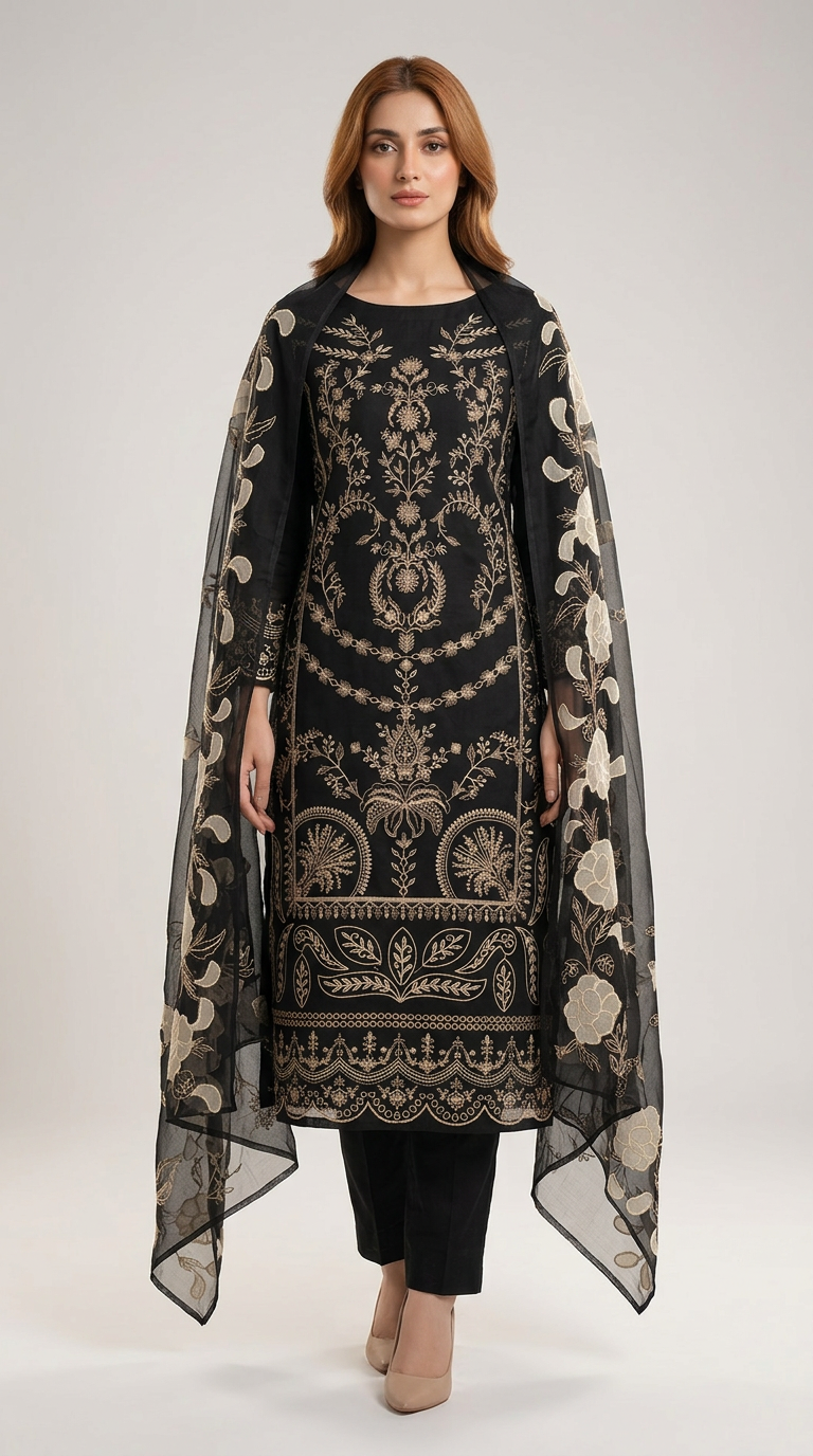 Embroidered Lawn 3-pcs