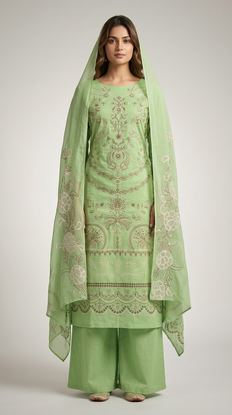 Embroidered Lawn 3-pcs unstitched