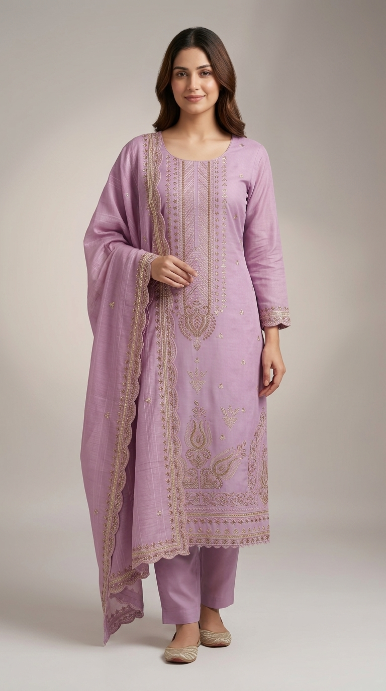 Embroidered Lawn 3-pcs  unstitiched