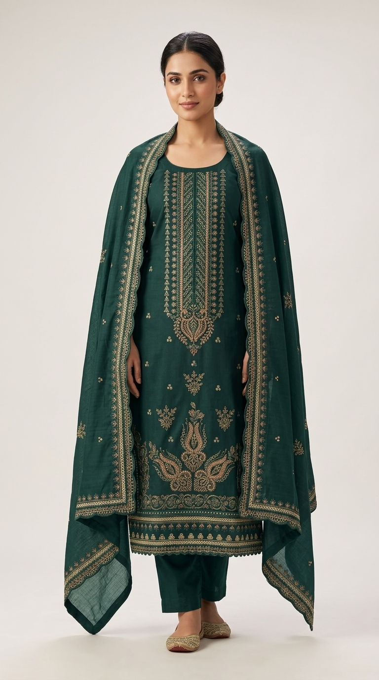 Embroidered Lawn 3-pcs unstitched