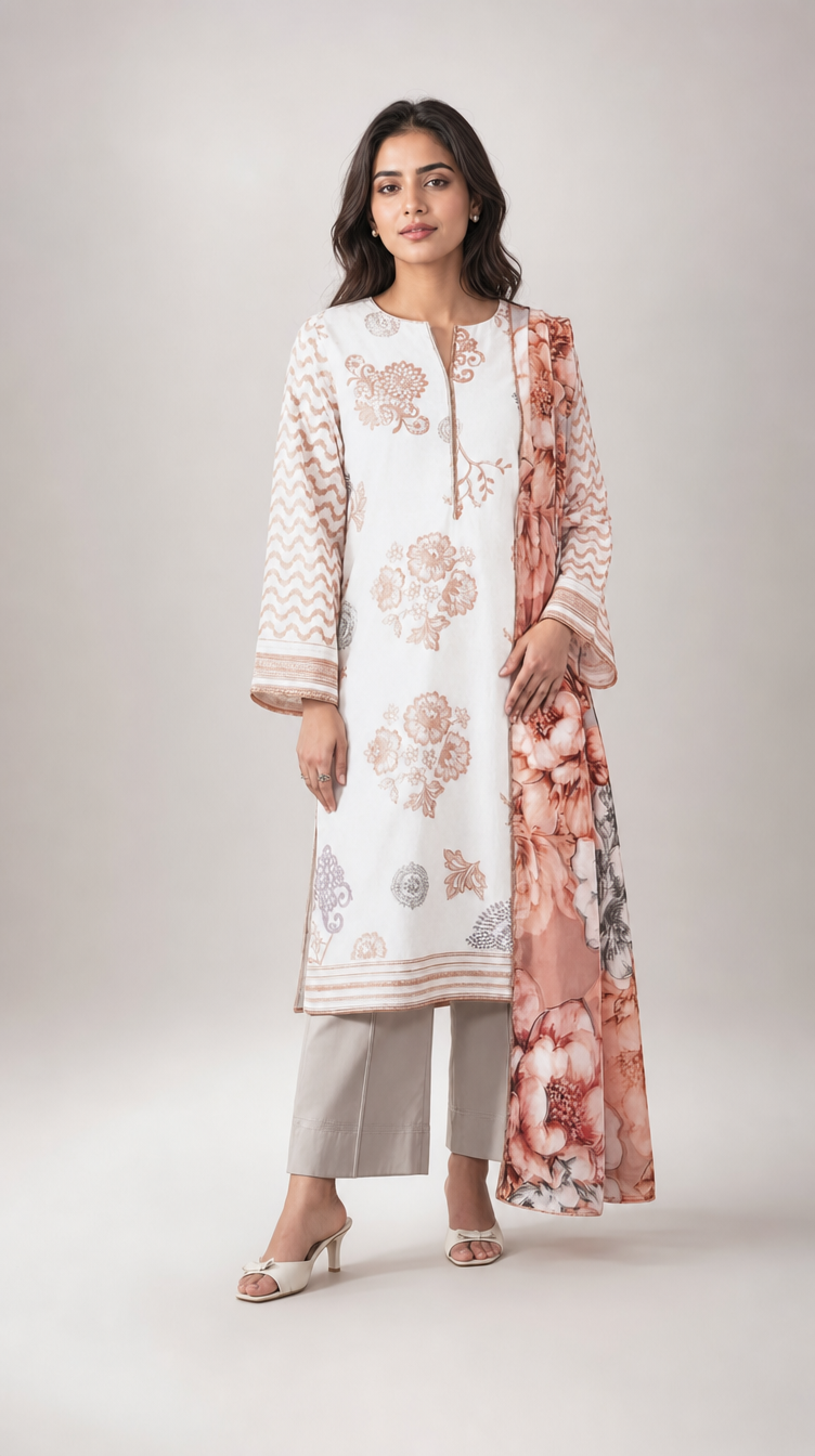 Printed Lawn 3-pcs unstitched