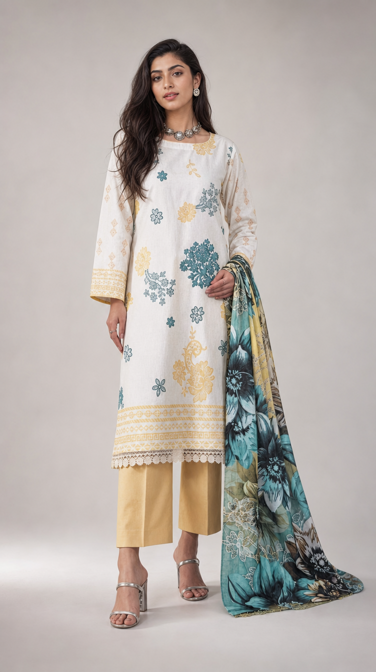 Printed Lawn 3-pcs unstitched