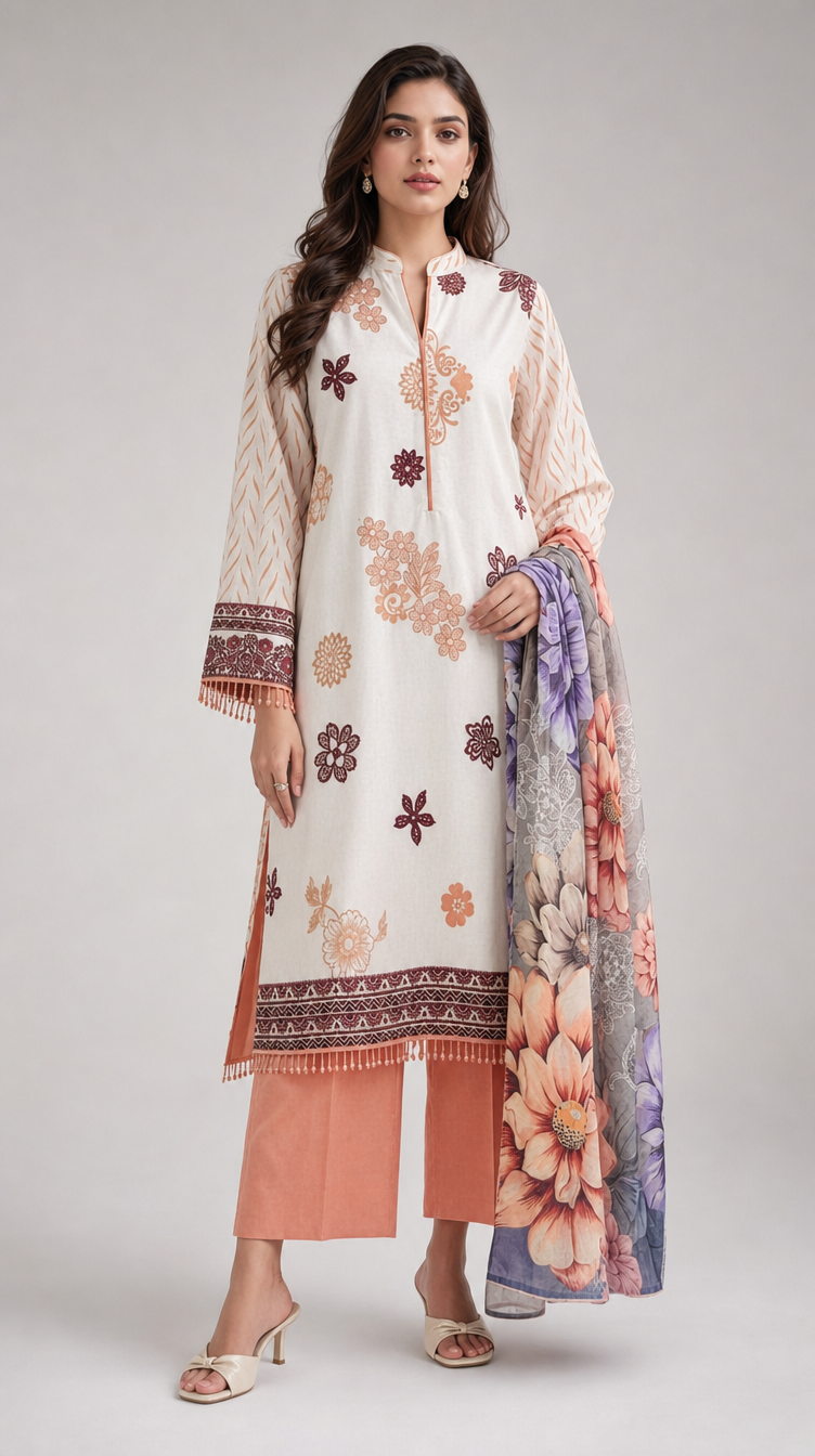 Printed Lawn 3-pcs unstitched